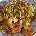 Nouilles soba aux crevettes