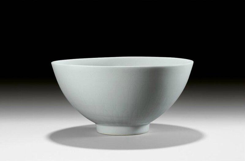 A fine large 'lianzi' white-glazed bowl, Mark and period of Xuande (1426-1435)