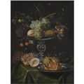 Jacob marrel (frankenthal 1613/14 - 1681 frankfurt-am-main), a still life with grapes, pomegranates and peaches in a silver dish