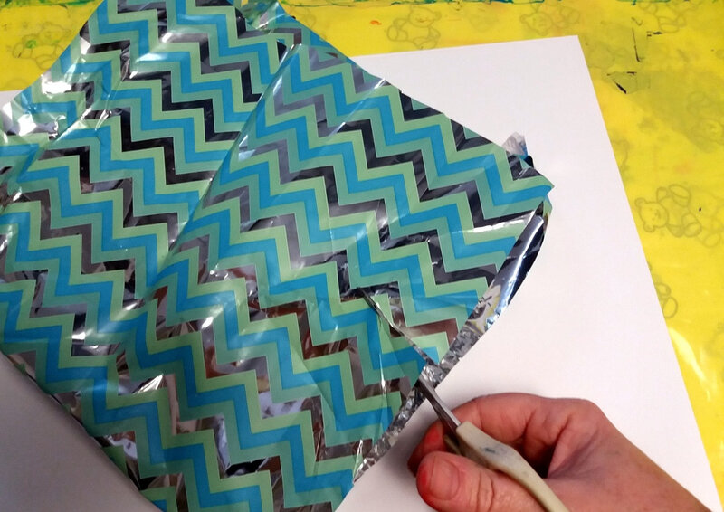 346-Compositions abstraites-Recyclage papiers cadeaux (22)