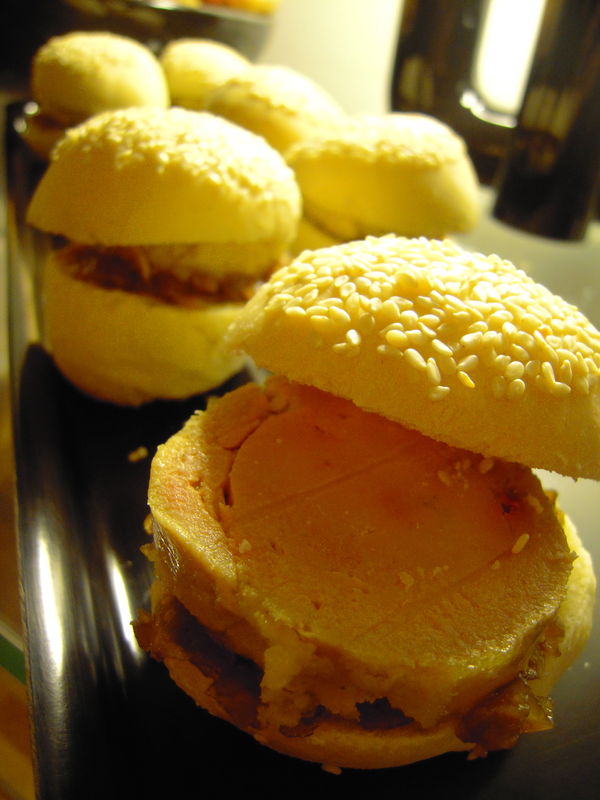 mini hamburgers au foie gras