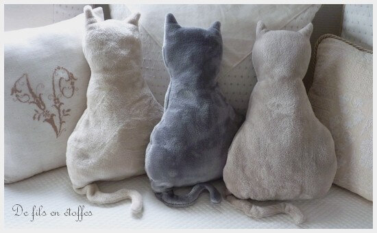 Trois petits chats- de fils en étoffes