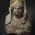 Funerary bust: the so-called beauty of palmyra, palmyrene, anonymous maker, 190–210 ce