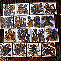 Ordinaires avatars - café et encres - 10x10cm