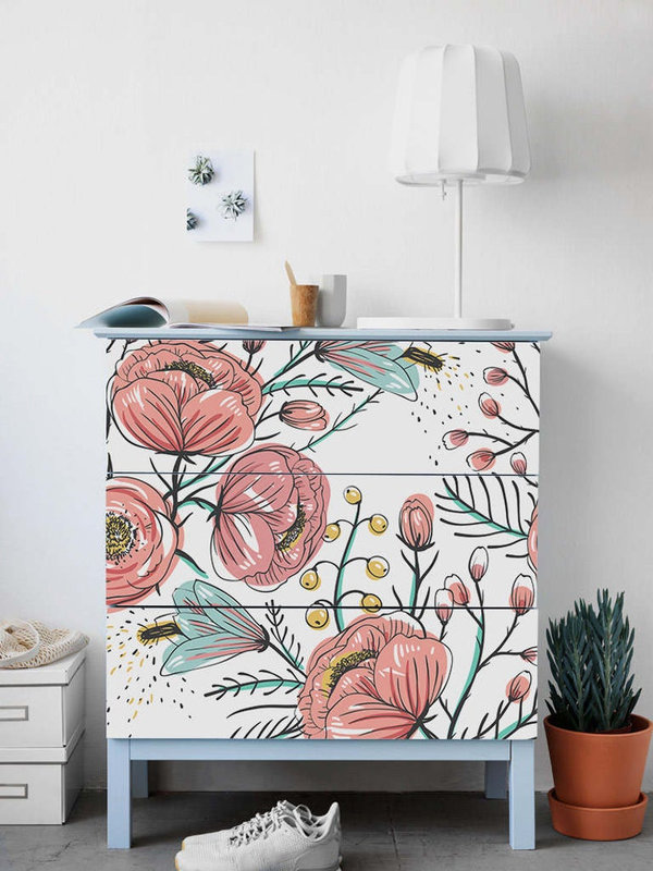 commode-deco-adhesif-fleur-rose-et-bleue