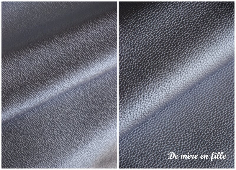 simili cuir argent
