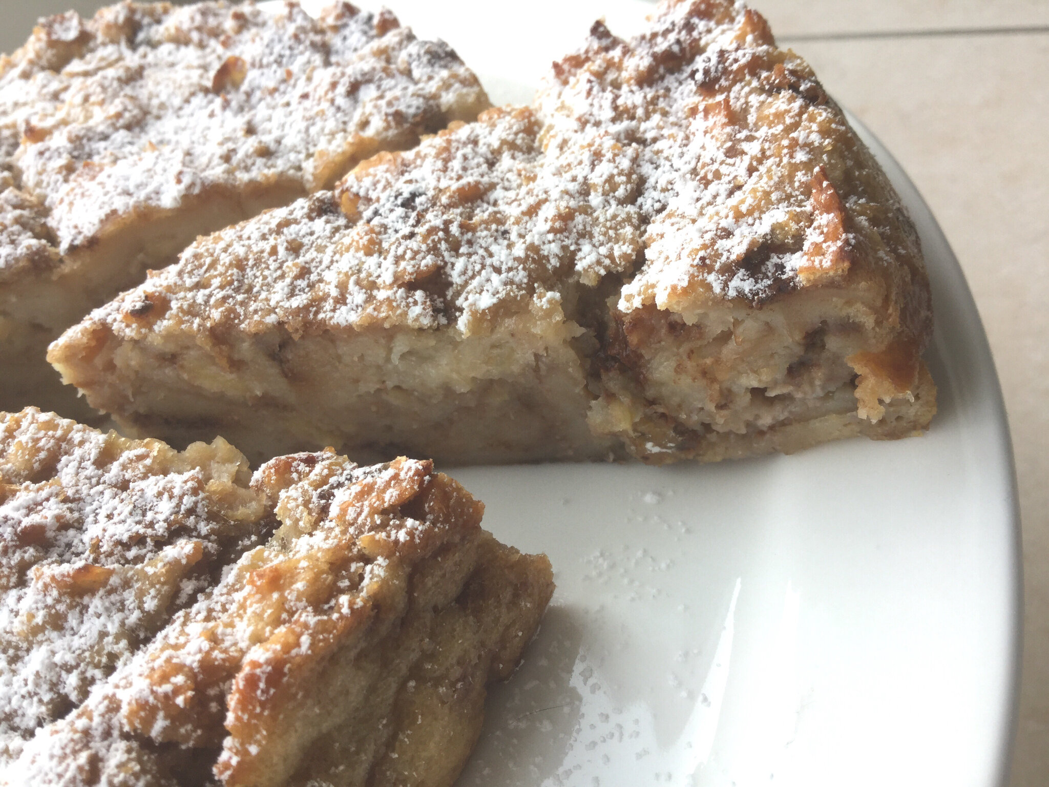 Pudding De Pain Rassis A La Banane Rhum Et Pepites De Chocolat