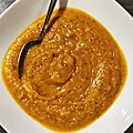 Soupe patate douce carotte et beurre de cacahuète