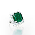 Harry winston. a rare and important emerald and diamond ring