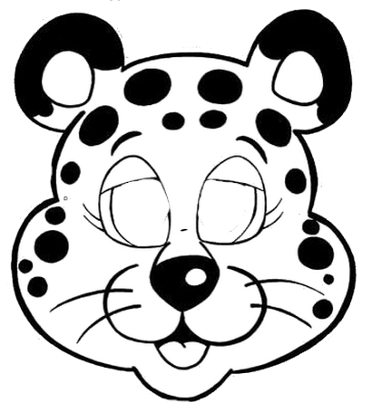 MASQUES EN PNG à COLORIER POUR ENFANTS