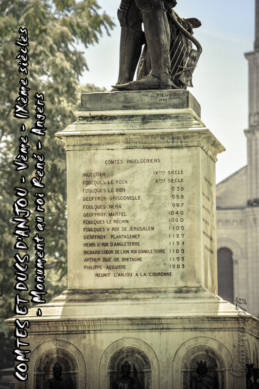 Liste des comtes et ducs d'Anjou monument René d'Anjou - Angers (1)
