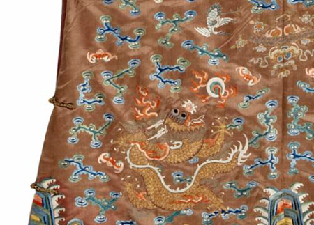 A_brown_silk_ground_embroidered_dragon_robe2