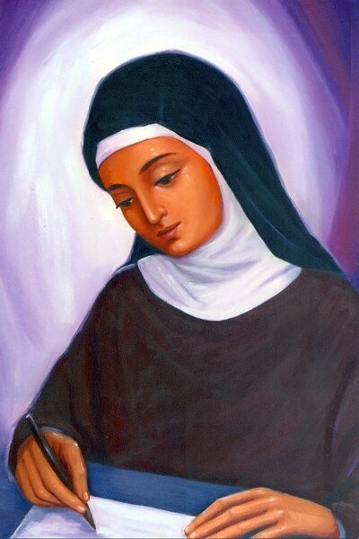 painting-of-st-clare-by-sr-maria-van-galen-fmm