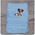 Serviette de toilette CHIOT personnalisé