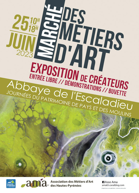 AMA65 marché des métiers d'art 25 juin 2023 Abbaye de l'Escaladieu