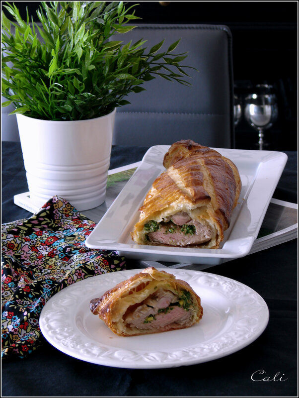 FILET MIGNON EN CROÛTE, AU PESTO DE ROQUETTE & PISTACHES Vanille