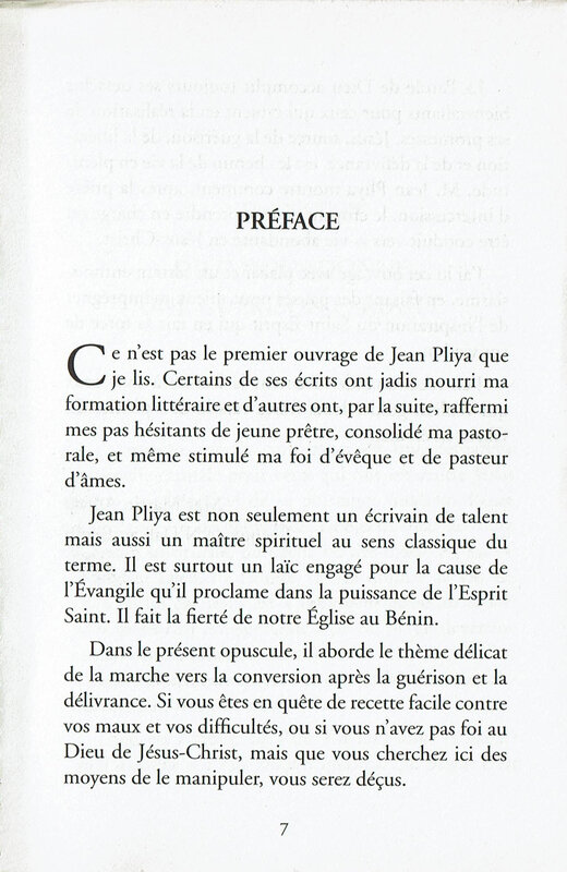 Après la Guérison & la Délivrance La Marche vers la Conversion-Jean Pliya-Preface 1-2--CCI_000620