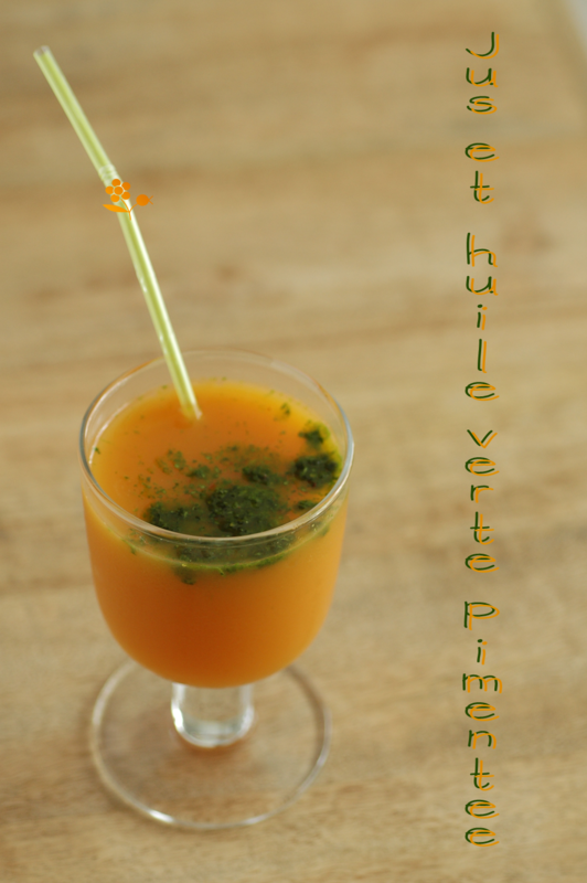 Jus ananas, carotte, orange & huile verte pimentée_1