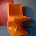 Une chaise pour enfant de la marque selap, orange et seventies. la collection s'enrichit !