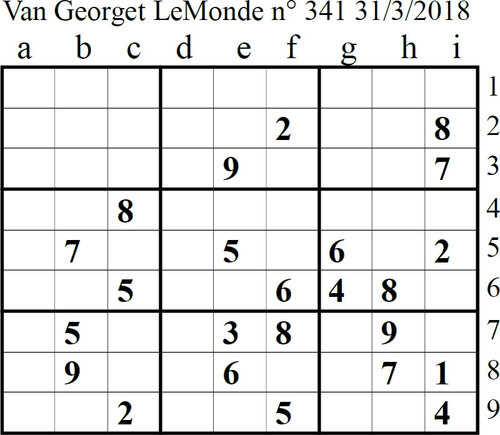 Sudoku en ligne par Yan Georget