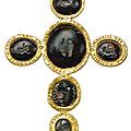 Italian, 16th century, pectoral cross set with intaglios with signs of the zodiac