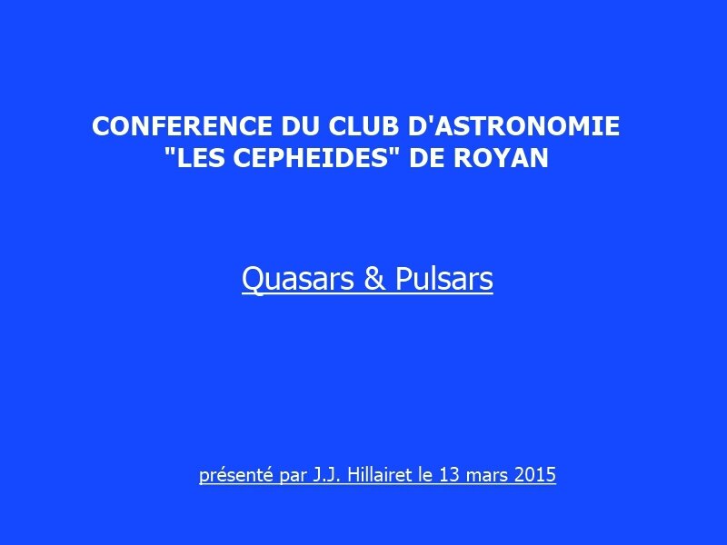 titre conference Quasars