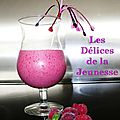 Smoothie framboise menthe