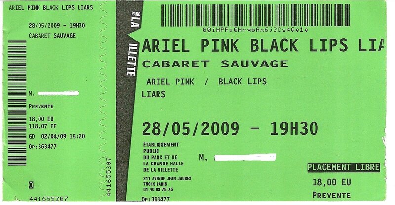 2009 05 Black Lips Cabaret Sauvage Billet