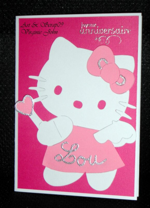 Joyeux Anniversaire A Lou Avec Hello Kitty Art Scrap 09 Les Creations De Virginie