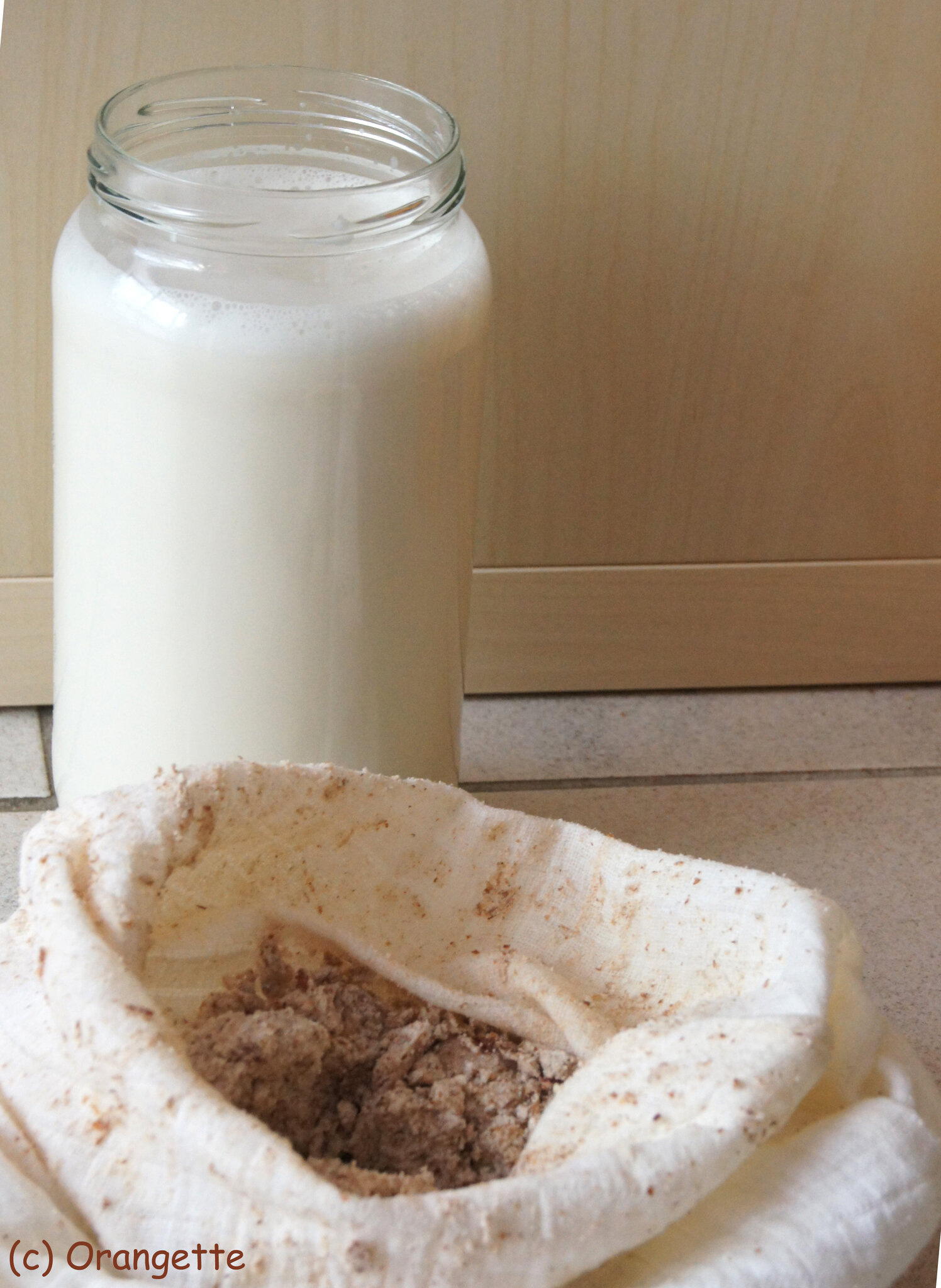 Sac à lait végétal en coton biologique