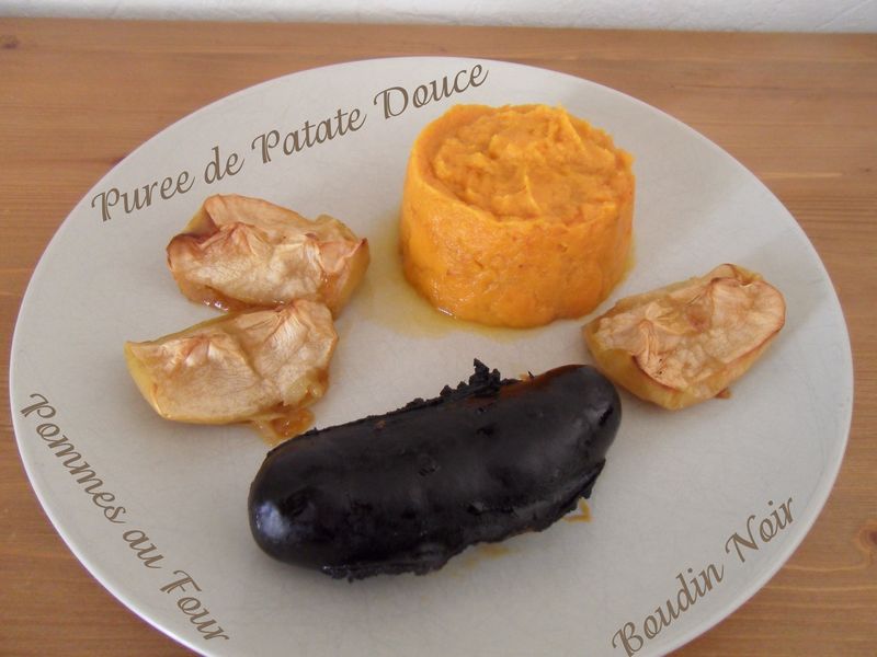 Puree De Patate Douce Boudin Noir Pommes Au Four Cathy S Delights