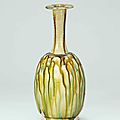 A sancai-glazed bottle vase, tang dynasty (618-907)