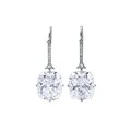Pair of fine diamond earrings