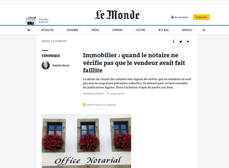 Condamnation SCP DUCOURAU - Frédéric DUCOURAU - le Monde