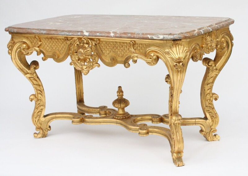 RARE-TABLE-A-GIBIERS-DE-MILIEU-EN-BOIS-DORE-DE-STYLE-REGENCE-_EN-BOIS-DORE-DE-STYLE&HELLIP-