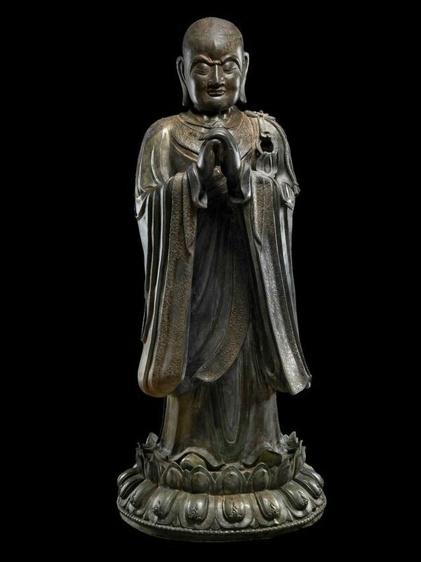 A large lacquered-wood sixteen-armed figure of Avalokitesvara, Vietnam ...