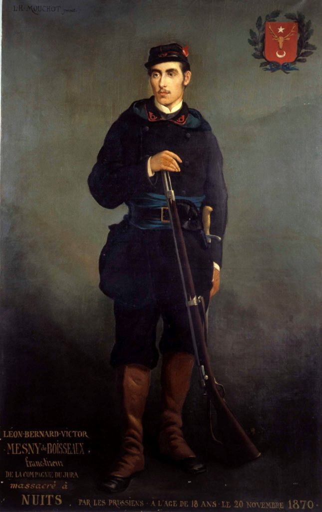 Mouchot, Portrait du franc-tireur Mesny de Boisseaux, 