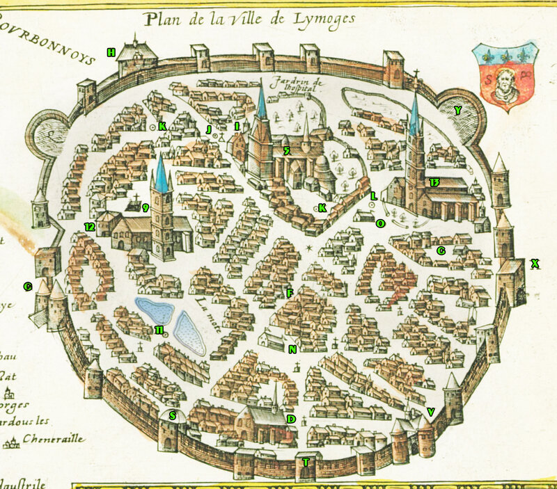 Plan de la ville de Limoges