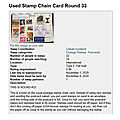 Je participe ! swap-bot - used stamp chain card round 33