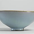 A large sky-blue 'Jun' bowl, Northern Song - Jin dynasty