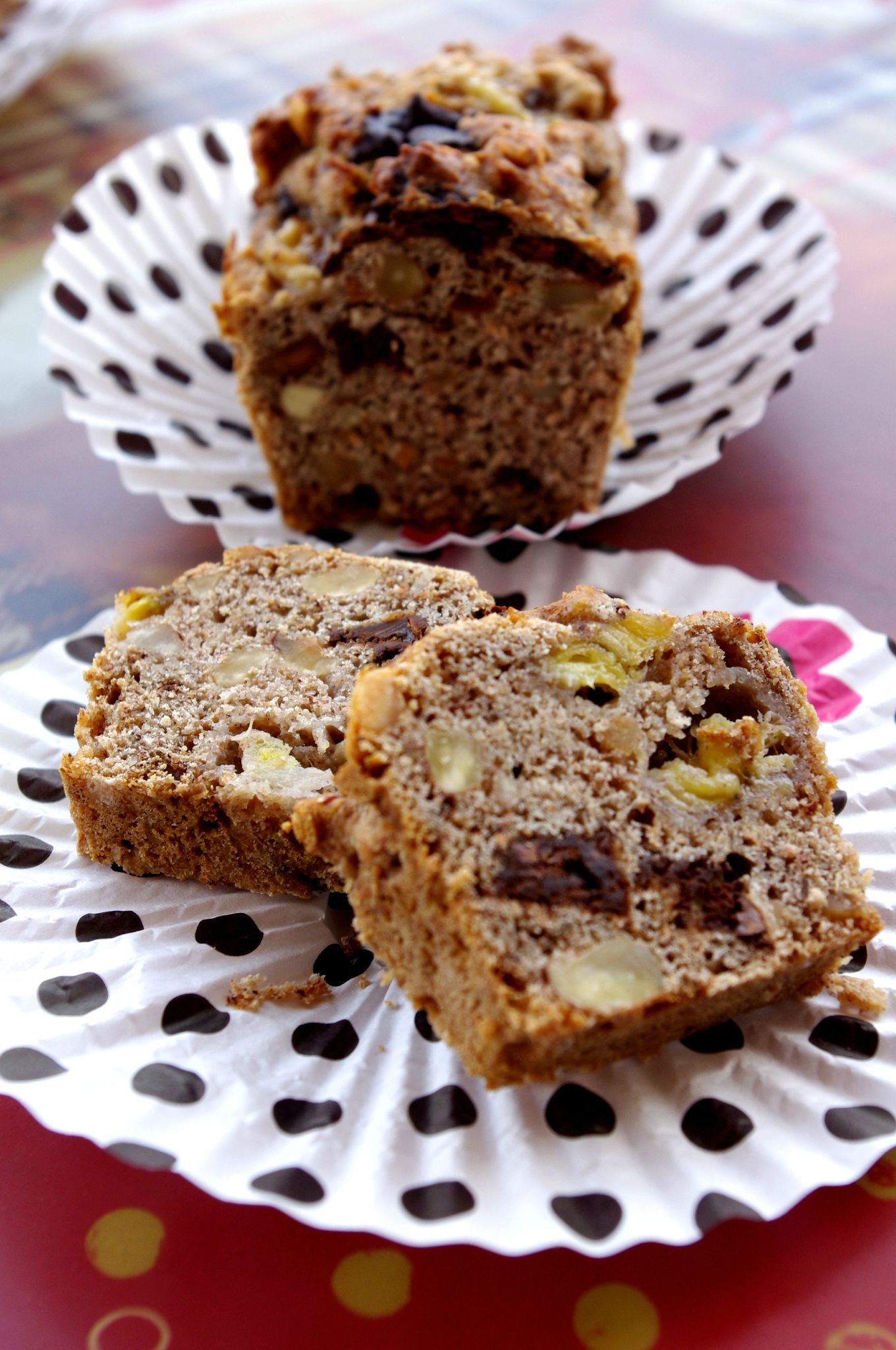 Vegan Banana Bread Cake A La Banane Cacahuetes Et Pepites De Chocolat 100 Vegetal Kiyakuisine