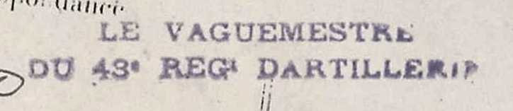 Cachet 43e RAC Caen Charles Arthur Hoquerelle 16