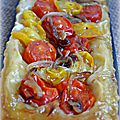 Tarte tatin aux tomates cerises