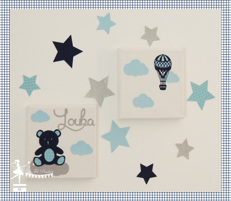 Decoration Chambre Enfant Nounours Montgolfiere Etoiles Et Nuages Deco La Fee Poudree Le Blog