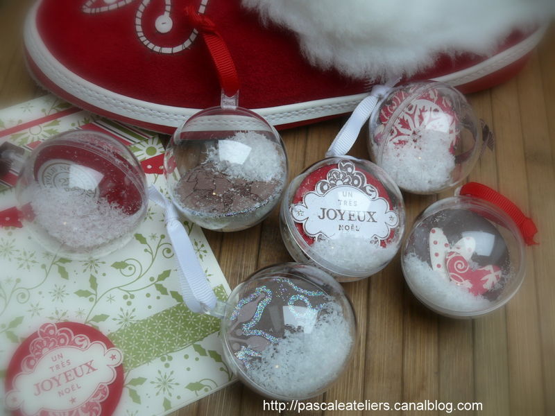 Décoration de Noël pour le sapin - Boules transparentes - Les ateliers de  Pascale