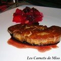 Foie gras poêlé et compote de fruits épicée, sans gluten et sans lactose