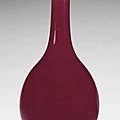 A copper-red-glazed bottle vase, 18th century