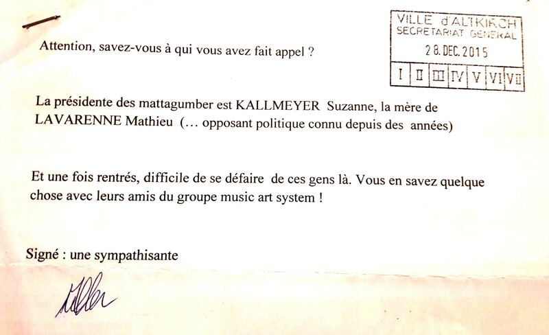 lettre anonyme à Jean-Luc Reitzer