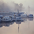 Sablé-sur-sarthe dans la brume le 30 octobre 1992