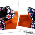 ManteAu enfant Orange et flowers 